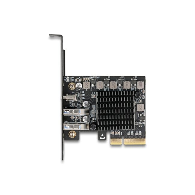 Delock PCI Express x4 Card to 1 x USB Type-C™ 20 Gbps + 2 x Type-A 10 Gbps - Low Profile Form Factor