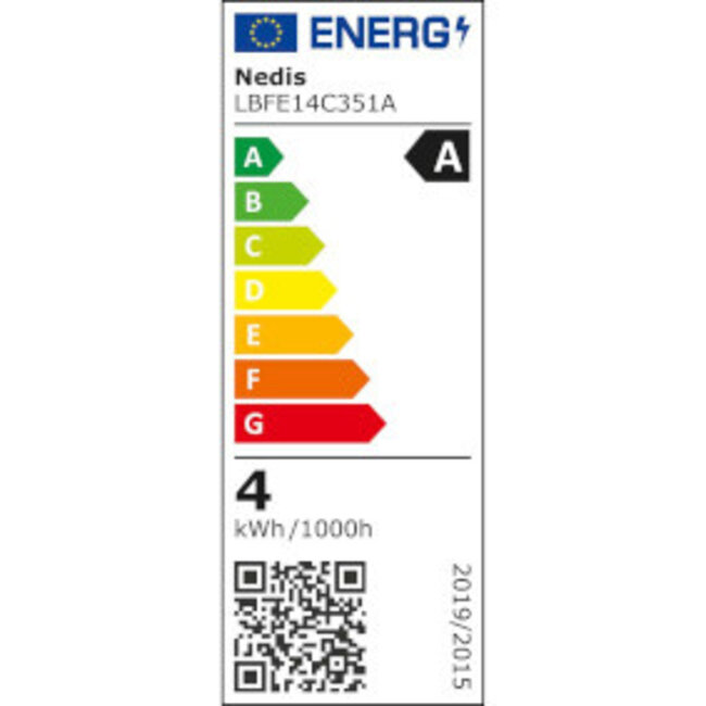 LED-Filamentlamp E14 | Kaars | 2.2 W | 470 lm | 2700 K | Warm Wit | Retrostijl | 1 Stuks | Doorzichtig