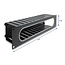 Delock 19″ 2U Cable Management Routing Panel with opening and edge protection black