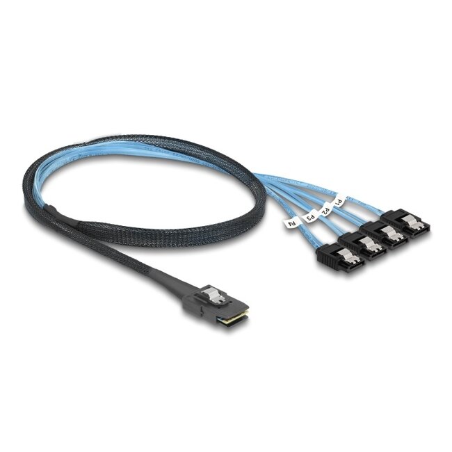Delock M.2 2242 Key B+M Controller to 4 x SATA with 1 m cable