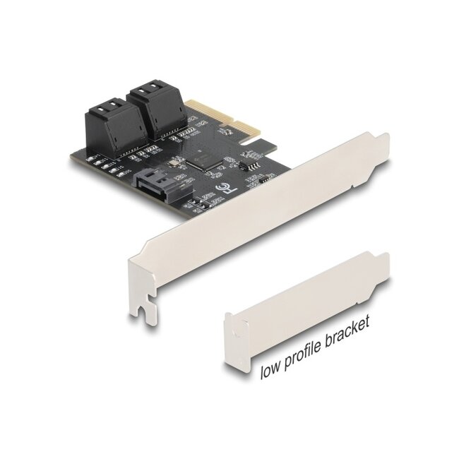 Delock PCI Express x4 Card to 5 Port SATA Controller - Low Profile Form Factor