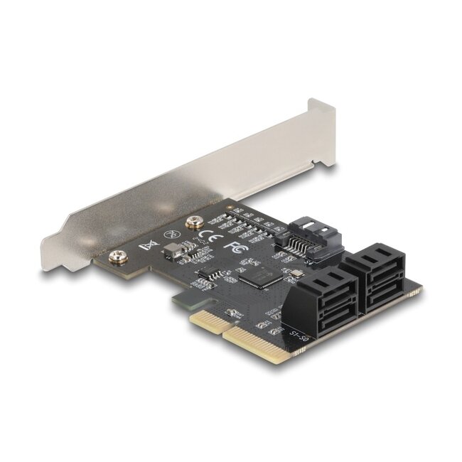 Delock PCI Express x4 Card to 5 Port SATA Controller - Low Profile Form Factor