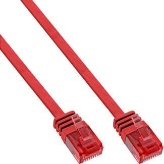 InLine® InLine® Patchkabel plat, U/UTP, Cat.6, rood, 0,5m