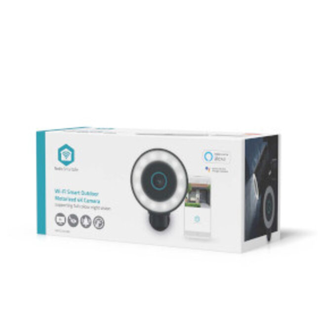 SmartLife Camera voor Buiten | Wi-Fi | Spotlight | 4K / 3840x2160 | IP65 | Cloud Opslag (optioneel) / microSD (niet inbegrepen) / Onvif | 5 V DC | Met bewegingssensor | Nachtzicht | Zwart