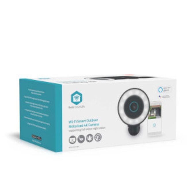 SmartLife Camera voor Buiten | Wi-Fi | Spotlight | 4K / 3840x2160 | IP65 | Cloud Opslag (optioneel) / microSD (niet inbegrepen) / Onvif | 5 V DC | Met bewegingssensor | Nachtzicht | Zwart