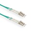 Low Loss LC/UPC Duplex optical fiber kabel | OM3 | LSZH | turquoise | 10 meter