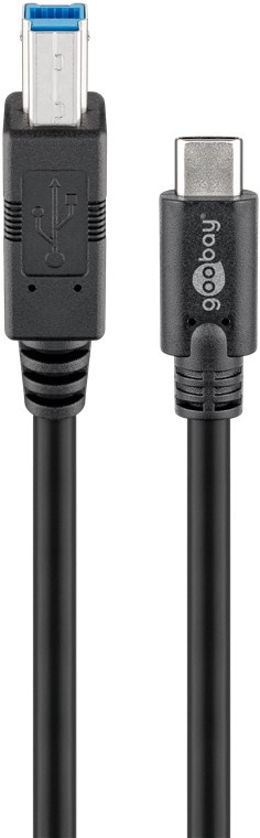 Pro USB 3.0 cable (USB-C to B) black