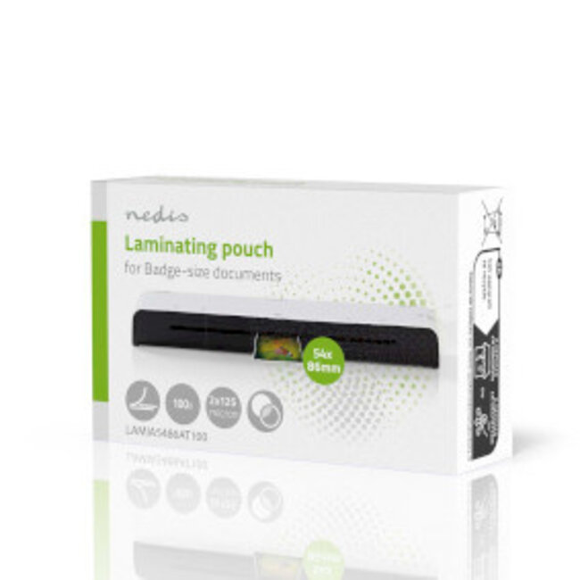 Lamineerhoes | 54x86mm | Dikte: 125 µm | Verpakt per: 100 Stuks | PET | Transparant