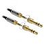 Delock 3,5mm Jack spiraalkabel met schroefbare 6,35mm Jack adapters | 1 meter