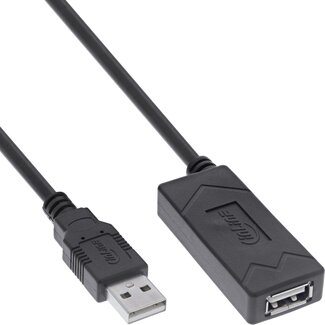 InLine InLine actieve USB-A verlengkabel | voeding via USB-C poort | USB2.0 | 5 meter