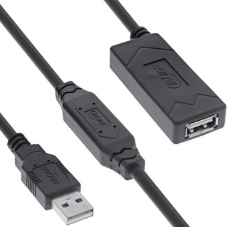 InLine InLine actieve USB-A verlengkabel | voeding via USB-C poort | USB2.0 | 20 meter