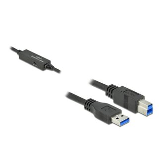 DeLOCK Delock actieve USB-A - USB-B kabel | USB3.0 5 Gbps | 5 meter