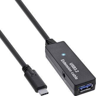 InLine InLine USB-C - USB-A actieve verlengkabel | USB3.0 5 Gbps | 5 meter
