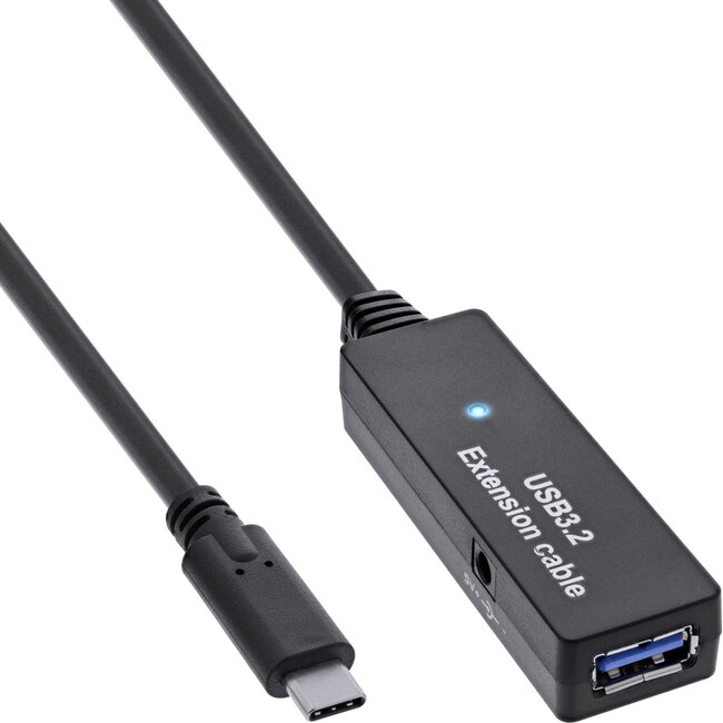 InLine USB-C - USB-A actieve verlengkabel | USB3.0 5 Gbps | 5 meter