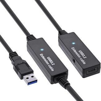 InLine InLine USB-A - USB-C actieve verlengkabel | USB3.0 5 Gbps | 10 meter