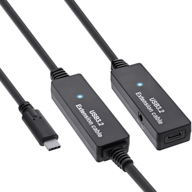 InLine USB-C actieve verlengkabel | USB3.0 5 Gbps | 10 meter