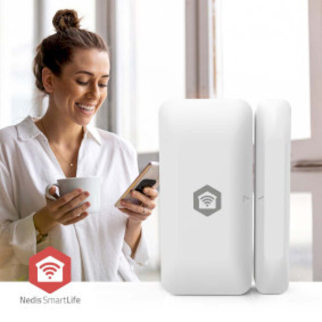 SmartLife Slimme Deur/Raam Sensor | Zigbee 3.0 | Batterij Gevoed | Android™ / IOS | Wit
