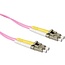 Premium LC/UPC Duplex optical fiber kabel | OM4 | LSZH | paars | 45 meter