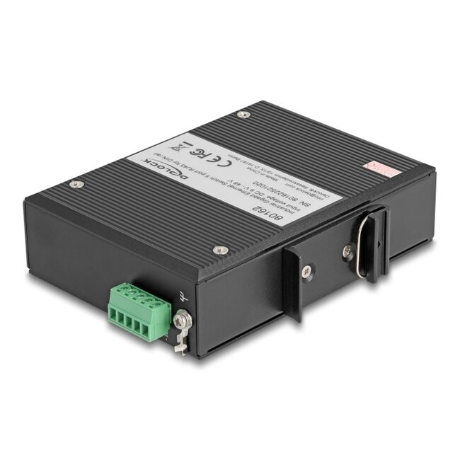 Delock Industrial Gigabit Ethernet Switch 5 Port RJ45 for DIN rail