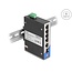 Delock Industrial Gigabit Ethernet Switch 4 Port PoE 1 Port RJ45 1 Port SFP for DIN rail