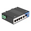 Delock Industrial Gigabit Ethernet Switch 4 Port PoE 1 Port RJ45 1 Port SFP for DIN rail