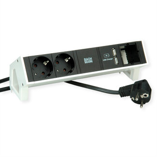 Bachmann BACHMANN DESK2 2x Schutzkontakt 1x USB Charger 1x CM