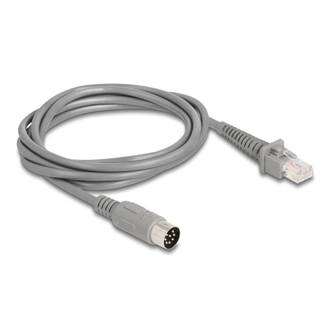 Delock Cable RJ50 male to DIN 8 pin male 2 m grey