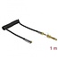 Delock 3,5mm Jack verleng spiraalkabel met schroefbare 6,35mm Jack adapter | 1 meter