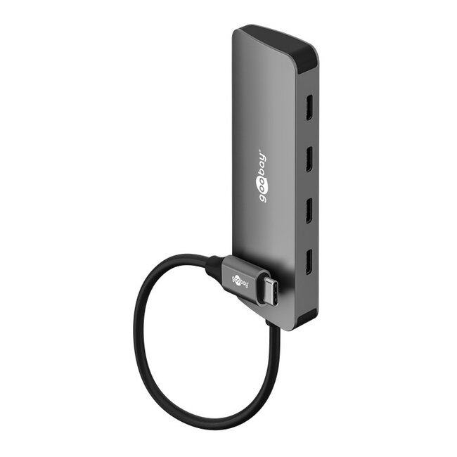 Goobay Slim 4-Port USB Hub, USB-C™ to USB-C™, 10 Gbit/s