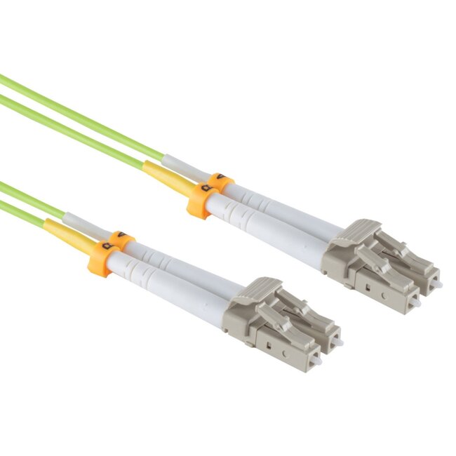 LC/UPC Duplex optical fiber kabel | OM5 | LSZH | groen | 15 meter