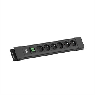 Bachmann BACHMANN CONNECTUS 6xUTE, 1xSchalter 2,0m CEE7/7 Schwarz