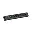 BACHMANN CONNECTUS 6xUTE, 1xSchalter 2,0m CEE7/7 Schwarz