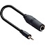 3,5mm Jack (m) - 6,35mm Jack (v) adapter | stereo | verguld | 0,30 meter