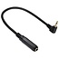 3,5mm Jack haaks (m) - 6,35mm Jack (v) adapter | mono | verguld | 0,30 meter
