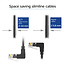 UTP CAT6a slimline netwerkkabel | haaks (boven) / haaks (beneden) | LSZH | zwart | 1 meter