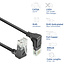 UTP CAT6a slimline netwerkkabel | haaks (boven) / haaks (beneden) | LSZH | zwart | 1 meter