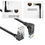 UTP CAT6a slimline netwerkkabel | haaks (boven) / haaks (beneden) | LSZH | zwart | 2 meter