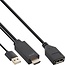 InLine HDMI - DisplayPort adapter | USB-A voeding | 4K 30Hz | 0,30 meter