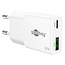Goobay slim USB lader | USB-C PD + USB-A QC | GaN | 20W | wit