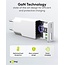 Goobay slim USB lader | USB-C PD + USB-A QC | GaN | 20W | wit