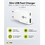 Goobay slim USB lader | USB-C PD + USB-A QC | GaN | 25W | wit