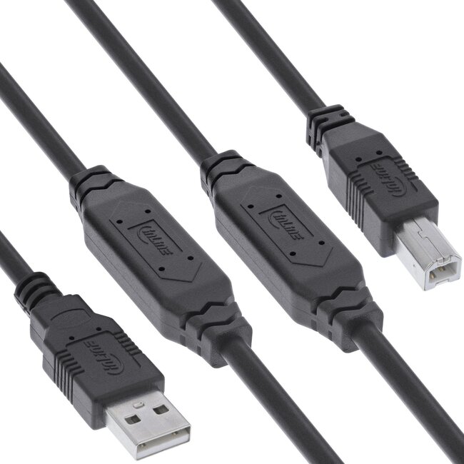 InLine actieve USB-A - USB-B kabel | USB2.0 | 20 meter