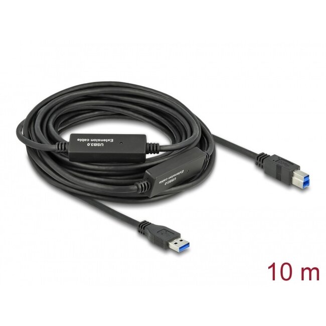 Delock actieve USB-A - USB-B kabel | USB3.0 5 Gbps | 10 meter