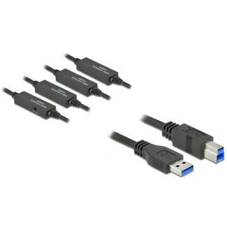 DeLOCK Delock actieve USB-A - USB-B kabel | USB3.0 5 Gbps | 20 meter