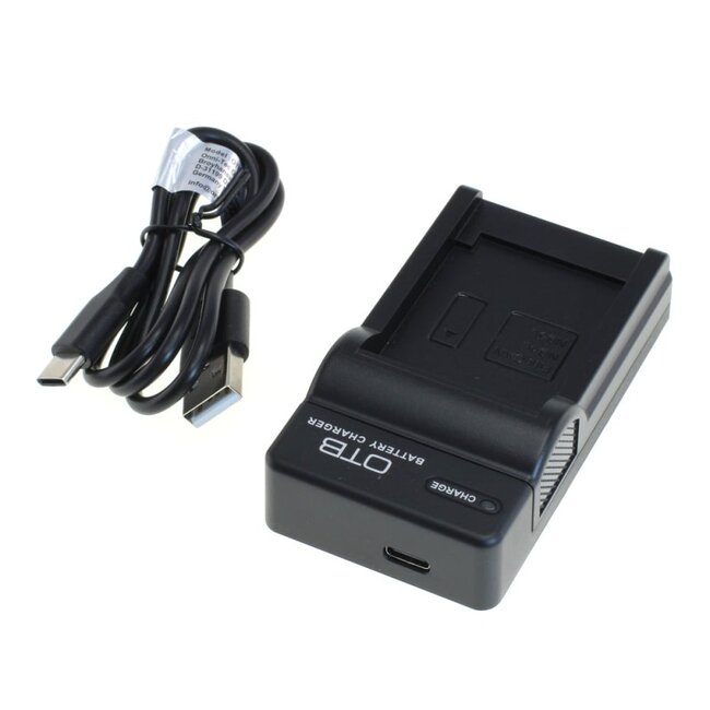 Camera acculader voor o.a. Fuji NP-60, Samsung SLB-0837 en Kodak KLIC-5001 | USB-C