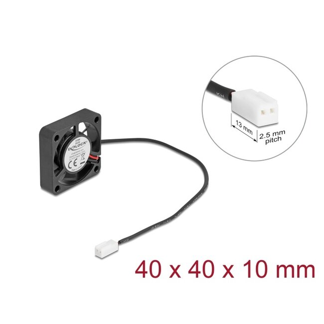 Delock Axial Fan 5 V DC, 40 x 40 x 10 mm black