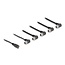Delock DC Cable Splitter 1 x female straight to 5 x female 5.5 x 2.1 mm 90° angled for built-in black