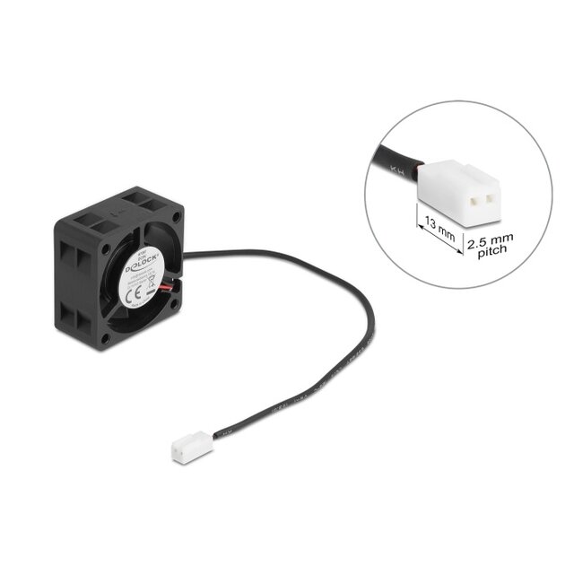 Delock Axial Fan 5 V DC, 40 x 40 x 20 mm black