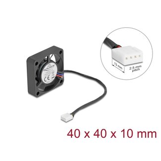 DeLOCK Delock Axial Fan 12 V DC, 40 x 40 x 10 mm black