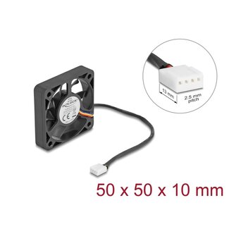 DeLOCK Delock Axial Fan 12 V DC, 50 x 50 x 10 mm black